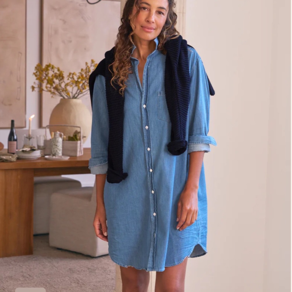Frank & Eileen Mary shirt dress, M, Vintage Stonewashed Indigo, Excellent
